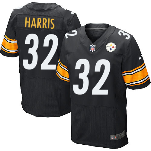 Men's Elite Franco Harris Nike Jersey Black Home - #32 NFL Pittsburgh Steelers